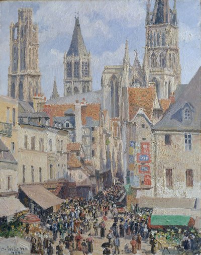 Grocery Street, Rouen (Efekt slunečního světla) od Camille Jacob Pissarro