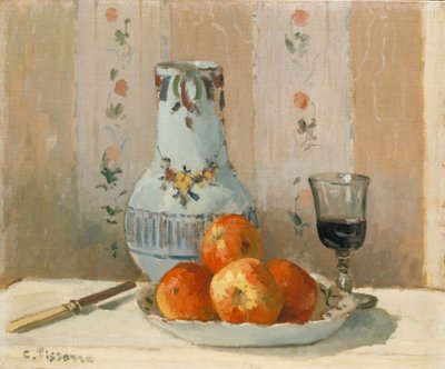 Zátiší s jablky a džbánem, 1872. od Camille Jacob Pissarro