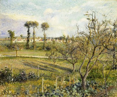 Západ slunce ve Valhermeil, poblíž Pontoise; Západ slunce ve Valhermeil, poblíž Pontoise, 1880 od Camille Jacob Pissarro
