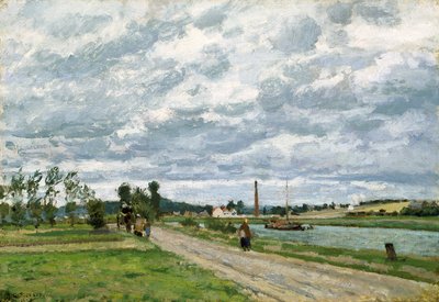 The Banks Of The Oise u Pontoise (olej na plátně) od Camille Pissarro