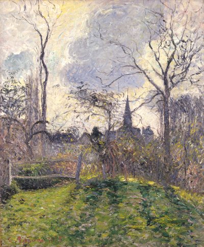 Zvonice v Bazincourtu od Camille Pissarro
