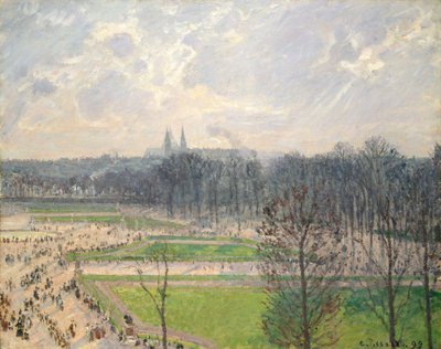 Zahrada Tuileries za zimního odpoledne od Camille Jacob Pissarro