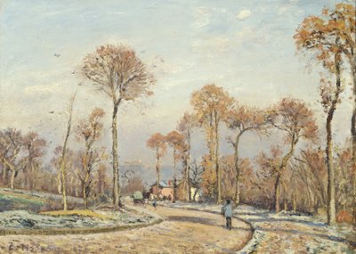 Cesta do Versailles, Louveciennes: Ranní mráz od Camille Jacob Pissarro
