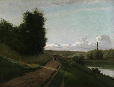 Vlečná stezka v Bougival od Camille Pissarro