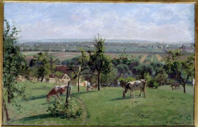 Svahy Vesinetu. Obraz Camille Pissarro (1830-1903) od Camille Jacob Pissarro