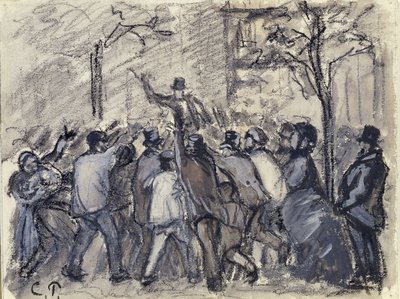 Městské povstání v Paříži od Camille Jacob Pissarro