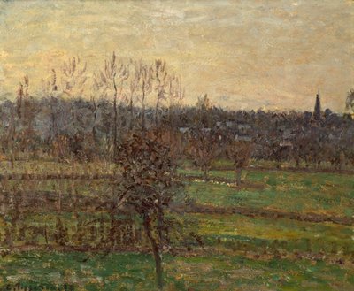 Pohled na Bazincourt, zima od Camille Pissarro
