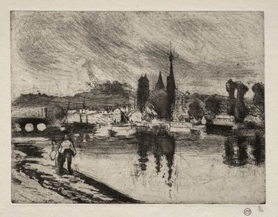 Pohled na Rouen od Camille Pissarro
