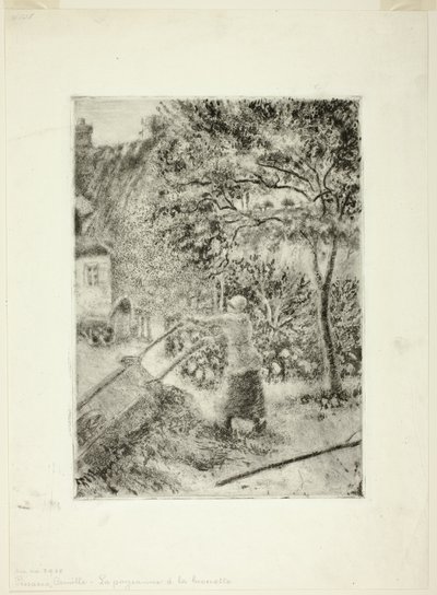 Žena vyprazdňování trakaře od Camille Pissarro