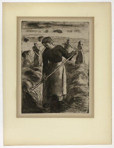 Woman Haymaker v Éragny od Camille Pissarro