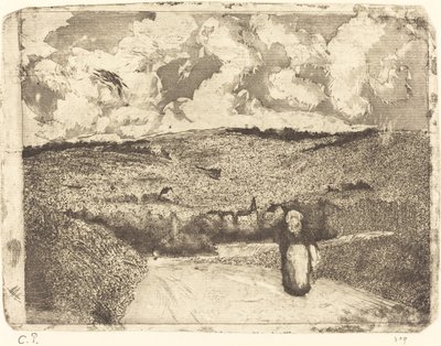 Žena na cestě od Camille Pissarro