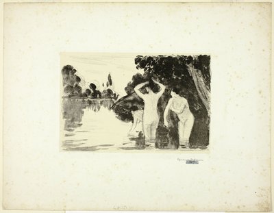 Dámské koupání: Den od Camille Pissarro