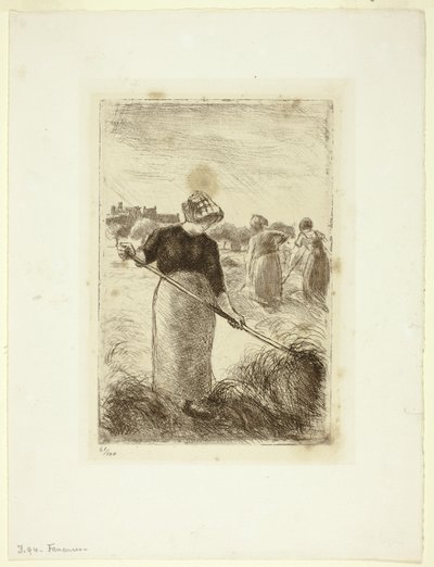 Ženy Házející seno od Camille Pissarro
