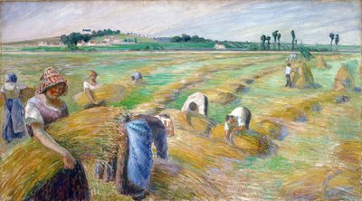 ""sklizeň"" Obraz Camille Pissarro (1830-1903) Rozměr 70,3x126 cm 1882 Národní muzeum západního umění, Tokio od Camille Pissarro