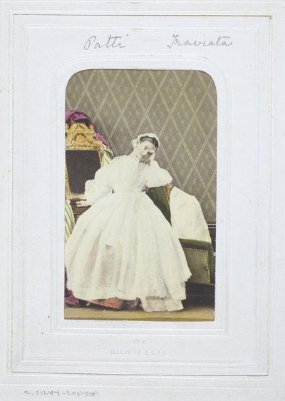 Adelina Patti, Traviata, 1860-69. od Camille Silvy
