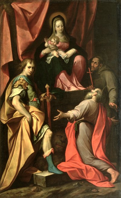 Madona s dítětem se svatým Vitalisem, svatým Jeronýmem a svatým Františkem od Camillo Procaccini