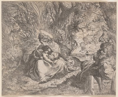 Zbytek na útěku do Egypta, 1587-1590. od Camillo Procaccini