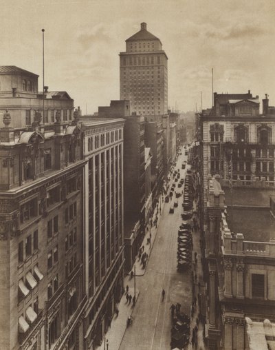 St James Street, bankovní a obchodní centrum (čb fotografie) od Canadian Photographer