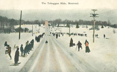 Sáňkařská dráha, Montreal, Quebec, Kanada (barevné foto) od Canadian Photographer