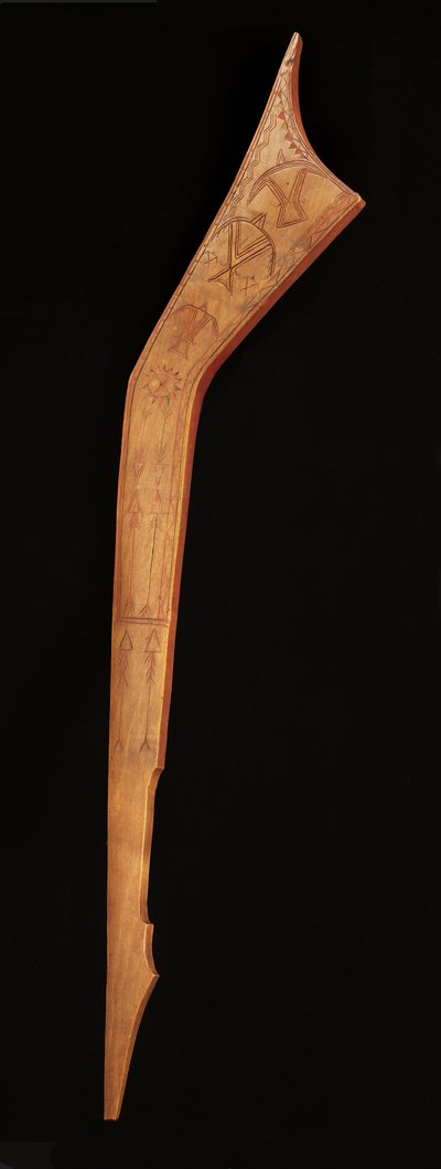 "Gunstock" Club, začátek 19. století (dřevo, pigmenty) od Canadian School