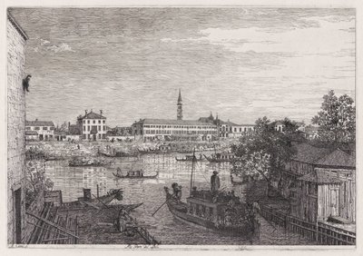 Ale Porte del Dolo (U zdymadel Dolo), ze série Vedute (Views) od Canaletto (Giovanni Antonio Canal)