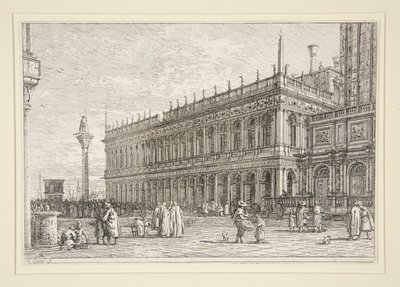Knihkupectví. V., ze série Vedute (Views) od Canaletto (Giovanni Antonio Canal)