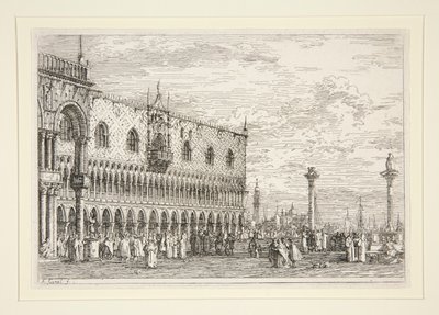 La Piera del Bando, V., ze série Vedute (Views) od Canaletto (Giovanni Antonio Canal)