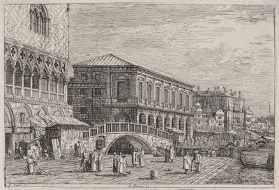 Le Preston. V. (Vězení, Benátky]), ze série Vedute (Pohledy) od Canaletto (Giovanni Antonio Canal)