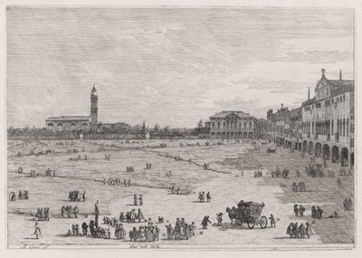 Pr? della Valle (Prato della Vale), ze série Vedute (Views) od Canaletto (Giovanni Antonio Canal)