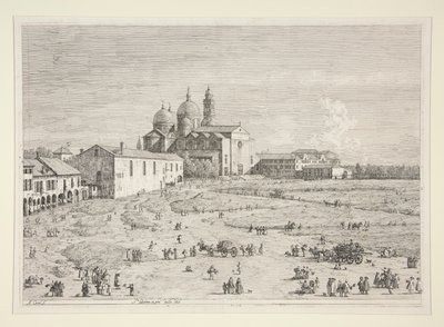 S. Giustina v Pr? della Valle, ze série Vedute (Views) od Canaletto (Giovanni Antonio Canal)