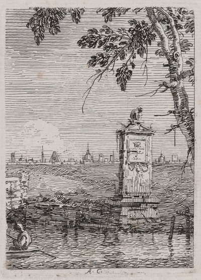 Malý památník, ze série Vedute (Views) od Canaletto (Giovanni Antonio Canal)