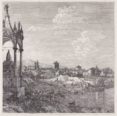 Pohled na město s biskupem od Canaletto (Giovanni Antonio Canal)