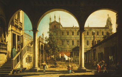 Capriccio ze Scuola di San Marco, Benátky, z Palazzo Grifalconi-Loredan, od Giovanni Antonio Canal