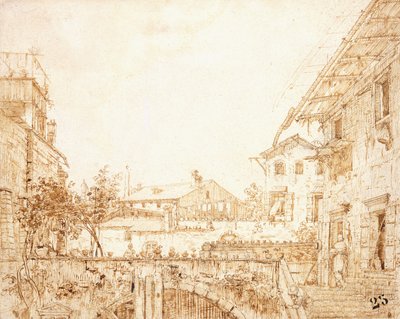 Pohled na terasu v Padově, od Giovanni Antonio Canal