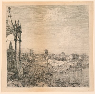 Pohled na město s biskupskou hrobkou od Canaletto