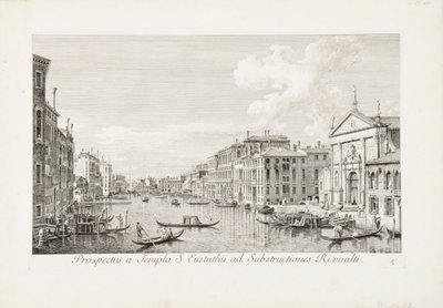 Pohled ze svatého Eustachia na Rialto od Canaletto