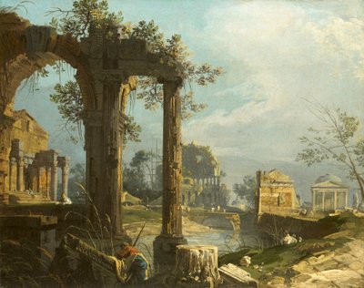 Canaletto - Capriccio Pohled na zříceniny 1742-44 od Canaletto