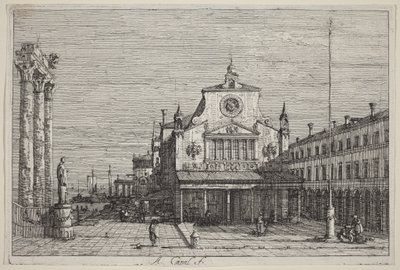 Imaginární pohled na S. Giacomo di Rialto od Canaletto