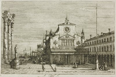 Imaginární pohled na S. Giacomo di Rialto, z Vedute od Canaletto