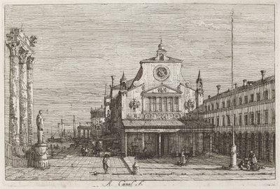 Imaginární pohled na S. Giacomo di Rialto [vpravo nahoře], c. 17351746. od Canaletto