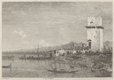 Věž Malghera, c. 17351746. od Canaletto