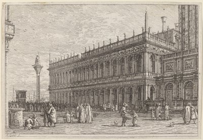 Knihkupectví. V., v roce 1742 nebo dříve. od Canaletto