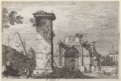 Krajina se zničenými památkami od Canaletto