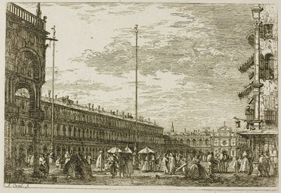 Le Procuratie niove e S. Ziminian V, z Vedute od Canaletto