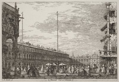 Procuratie Nuove a San Geminiano V. [vpravo nahoře] od Canaletto