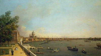 Londýn: Temže od Somerset House Terrace směrem k City od Canaletto