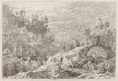 Horská krajina s pěti mosty, c. 17351746. od Canaletto