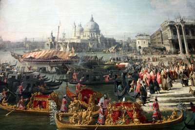 „Přijetí francouzského velvyslance v Benátkách“, 1726-1727 od Canaletto