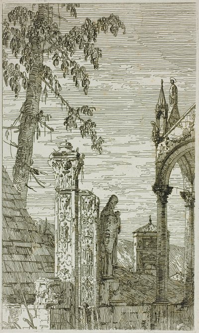 Biskupská hrobka, od Vedute od Canaletto