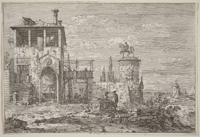 Jezdecký pomník od Canaletto